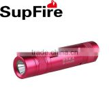 Supfire mini gift led flashlight with 3 colors XPE LED little torch rechargeable battery AAA flashlight self defence torchlight