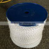 Fibrillated ROPE ZENITH, SUPER SILVER, 3 STRAND TWISTED, 8mm x 50mt S/S THIMBLE thumbnail-1