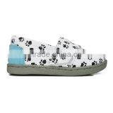 Children Canvas Shoes With Magic Tape Paw Prints Kids Classics Slip on Shoes thumbnail-1
