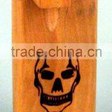 Cedar Wood Smiley Face Dug Out Pipe thumbnail-5