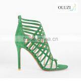 OLNS009 2016 Beautiful Gladiator Sexy Women Sandals Green Ankle Strap Novelty Fish Toe Sandal Shoes for Women thumbnail-1