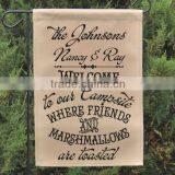 Wholesale Outdoor Cheap Custom Burlap Garden Flags Blank thumbnail-1