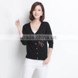 Han Edition High-end Fashion Bat Sleeve Cloak Female Coat Spring Elegant Twist Pure Color Restoring Ancient Ways is Knitted Card thumbnail-3