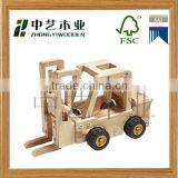 Wooden Toy Factory OEM Eco-friendly Assembled Educational Pine DIY Wooden Truck Toys thumbnail-3