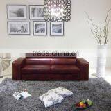Top Grain Leather Korean Style Living Room Sofa Bed thumbnail-2