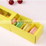 New luxury cardboard printed macaron box packaging, papercolorful macaron food packaging, macaron box