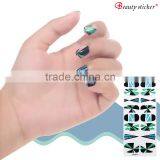 Hot Selling Bling Broken Glass Coloured Glaze Paper Glass Nail Wrap thumbnail-3