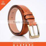 Fashion Brown Cowhide Leather Men's Soft Leather Belt thumbnail-1