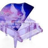 Beautiful Mini Crystal Piano Music Box With Picture For Gifts