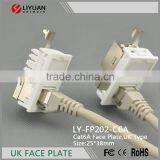 LY-FP202-C6A Stp / Utp Rj45 Cat6a Keystone Jack for Faceplate