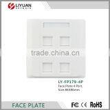 LY-FP179-4P Face Plate Rj45 Faceplate Wall Outlet Network Information Outlet
