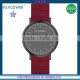 FS FLOWER - Custom Watches Men Nylon Strap Japan Movt Quartz Stainless Steel Back Watch