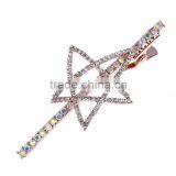 Decorative Fashion Hairclips Crystal Star Barrette Hollow Simple Hair Ornaments For Women