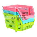 Colorful and Folding Plastic Storage Baskets for Daily Use thumbnail-2