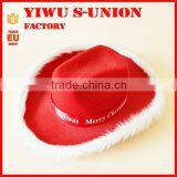 Red Non Woven Felt Cowboy Christmas Party Hats