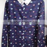 Boys New Fashion White Collar Printed 100%cotton Children Shirt thumbnail-2