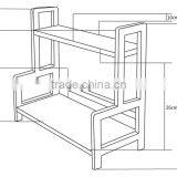 BH015 Two Layers Material Bamboo Kitchen Spice Rack Storage Rack thumbnail-5