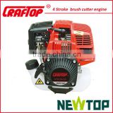 Four stroke air cooling petrol engine for brush cutters