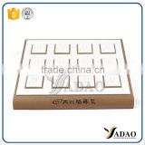 High quality luxury Customized lacquered wooden ring tray with lock for jewelry shop exhibition