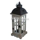 Classic Wooden Candleholder Iron Lanterns Indoor Stand thumbnail-2