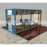 OEM retail food station interior cake shop donuts food mall kiosk