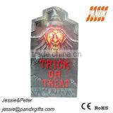 HALLOWEEN TOMBSTONE WITH GLITTERED WORDS,LIGHT UP EYES