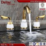 3-hole wash basin faucets,basin faucet curved,deck mount tub facucet with hand shower