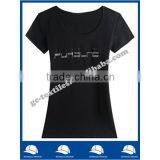 Girl's Hot Fix Rhinestone Slim Short Sleeve T-shirts for Promotion thumbnail-1