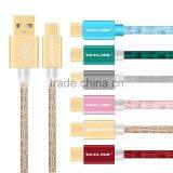 Voxlink Colorful 5v 1a Fast Charging Gold Plated1m Crocodile Micro USB 2.0 Charger Cable (type-c/micro Usb/for Ios Type) thumbnail-2