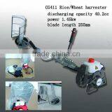 High Durable Good Quality 2 Stroke 40.2cc Mini Rice and Wheat Harvester From China thumbnail-1