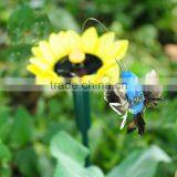 hotest solar hummingbird with sunflower solar dancing hummingbird garden decoration solar hummingbird artificial hummingbird