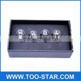 Silver Chrome Car Wheel Tyre Tire Air Valve Caps Stem Cover With Logo Emblem thumbnail-3