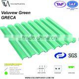 Transparent Plastic Polycarbonate Corrugated Green Sheet (Valuview Green GRECA) thumbnail-2