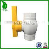 Yellow Plastic Handle Pvc Ball Valve