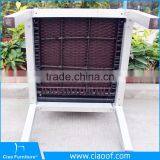 Hot Sell All Weather Outdoor Glass 6 Seater Dining Table Set Luxury thumbnail-5