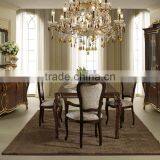 Luxurious French Classic Dining Table With Upholstery Dining Chairs And Side Board With Mirror(MOQ=1 SET) thumbnail-1