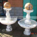 White marble fountain ball