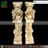 Luxry Hand Carved Natural Marle Caryatid for Garden Decoration