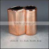 Classic Rose Gold European Stoneware Vase thumbnail-4