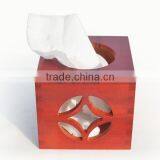 Customize Exquisite Openwork Carving Wooden Napkin Box, Desk Square Tissue Box thumbnail-4