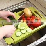 Wholesale Stock Kitchen Vegetable&Fruit Plastic Chopping Board Drain Board Draining Rack Storage Rack thumbnail-1