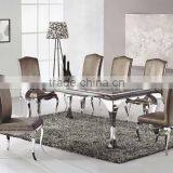 Silver Metal Corner Table Mirrored Side Table thumbnail-2