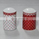 2pcs Salt & Pepper Shaker Set, Porcelain With Decal Printing thumbnail-1
