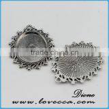 16mm Zinc Alloy Pendant Metal Setting ,alloy Pendant Base for Cabochons,fashion Necklace Pendant Tray thumbnail-1