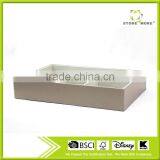 High Quality 4 Compartment Faux Leather Jewelry Storage Box With Flocking Inside thumbnail-1