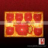 Red Glazed High Quality Ceramic Islamic Tea Set Bone China for Hot Sale thumbnail-1