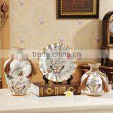 Set of 3 Piece Home Decoration Ceramic Vase, Ceramic Plate thumbnail-1