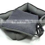 Indoor Heated Dog Bed Sleeper With Cushion for a Warm and Comfortable Pet Bed - Grey - 20 x 20 x 6" thumbnail-1