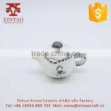 Dehua Factory Supply Cheap Egg Shape Ceramic Glazed Tea Pot