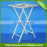 White Metal Flower Foldable Pedestal Stand thumbnail-1